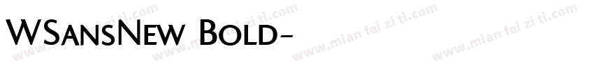 WSansNew Bold字体转换